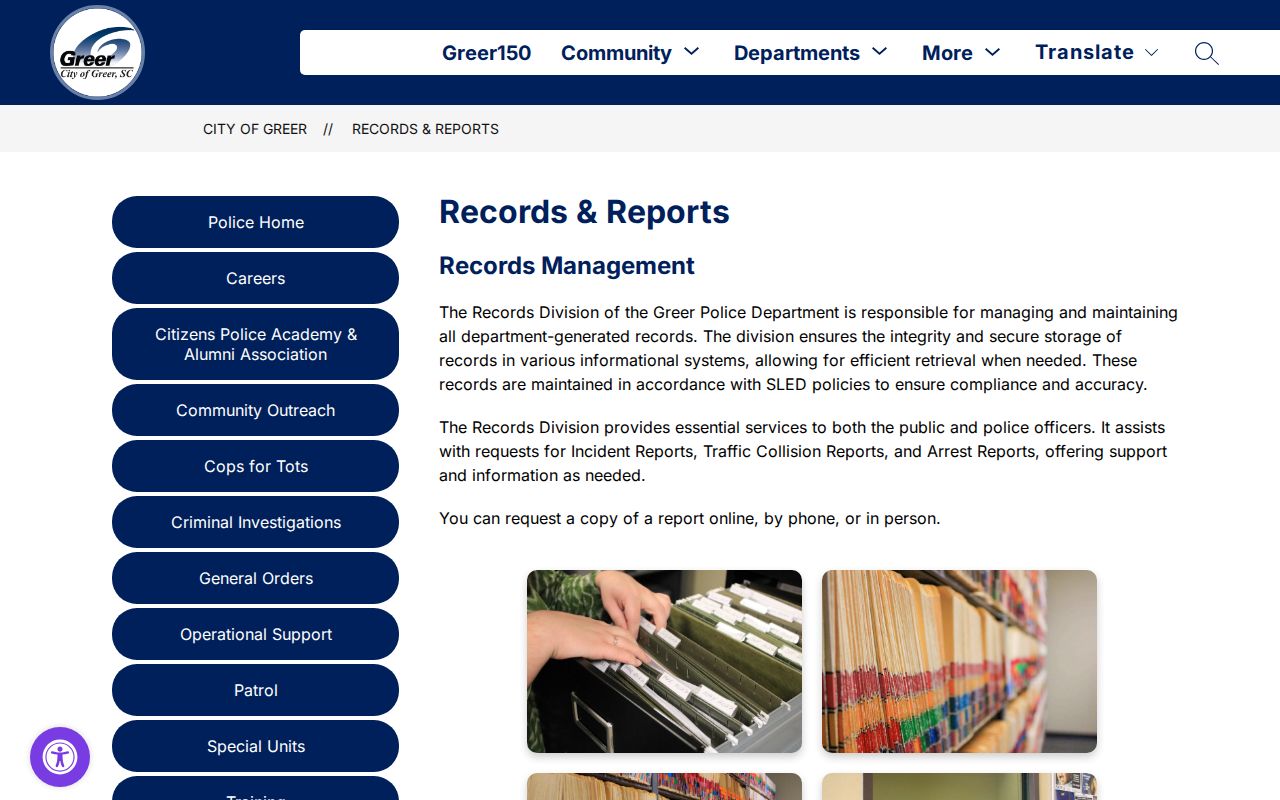 Spartanburg County Lyman warrant records, official police records and FOIA route