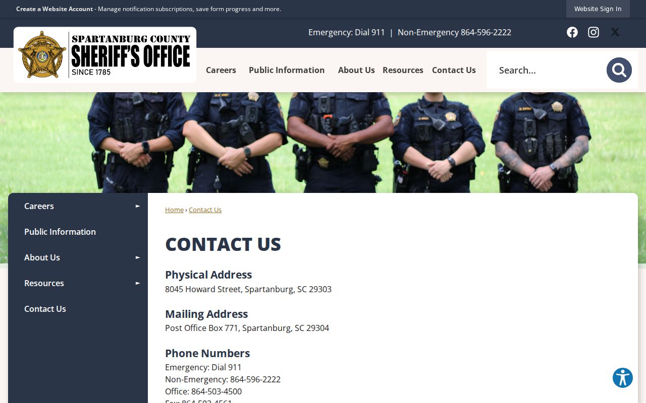 Spartanburg County warrant records, official Warrants Office contact information
